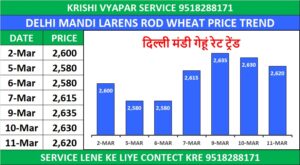DELHI MANDI BHAV TODAY | दिल्ली मंडी लारेंस रोड भाव 11 मार्च 2026